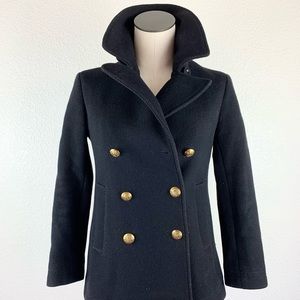 J. CREW Nello Gori short pea coat size 00P